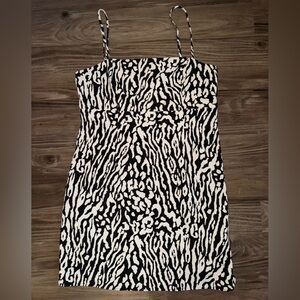 Lenon Animal Print Black and White Dress